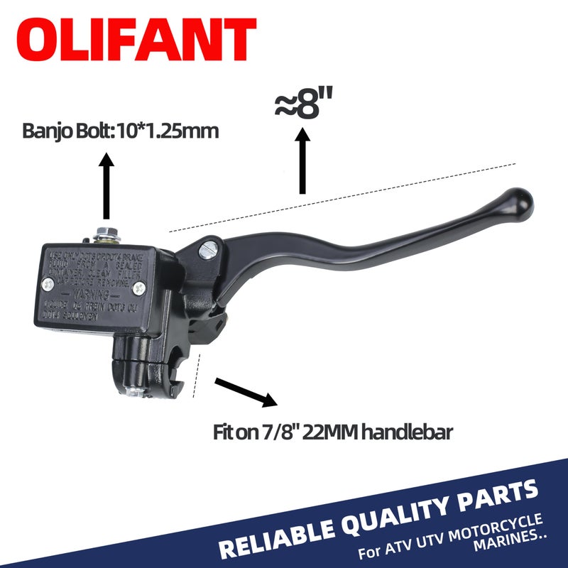 OLIFANT Front Brake Master Cylinder for Honda Rancher 420 2007-2013 Foreman 500 2005-2013 Foreman Rubicon 500 2005-2014 Rincon 680 2006-2023 45510-HR0-305 45510-HN8-305 45510-HP0-A51 - Image 5